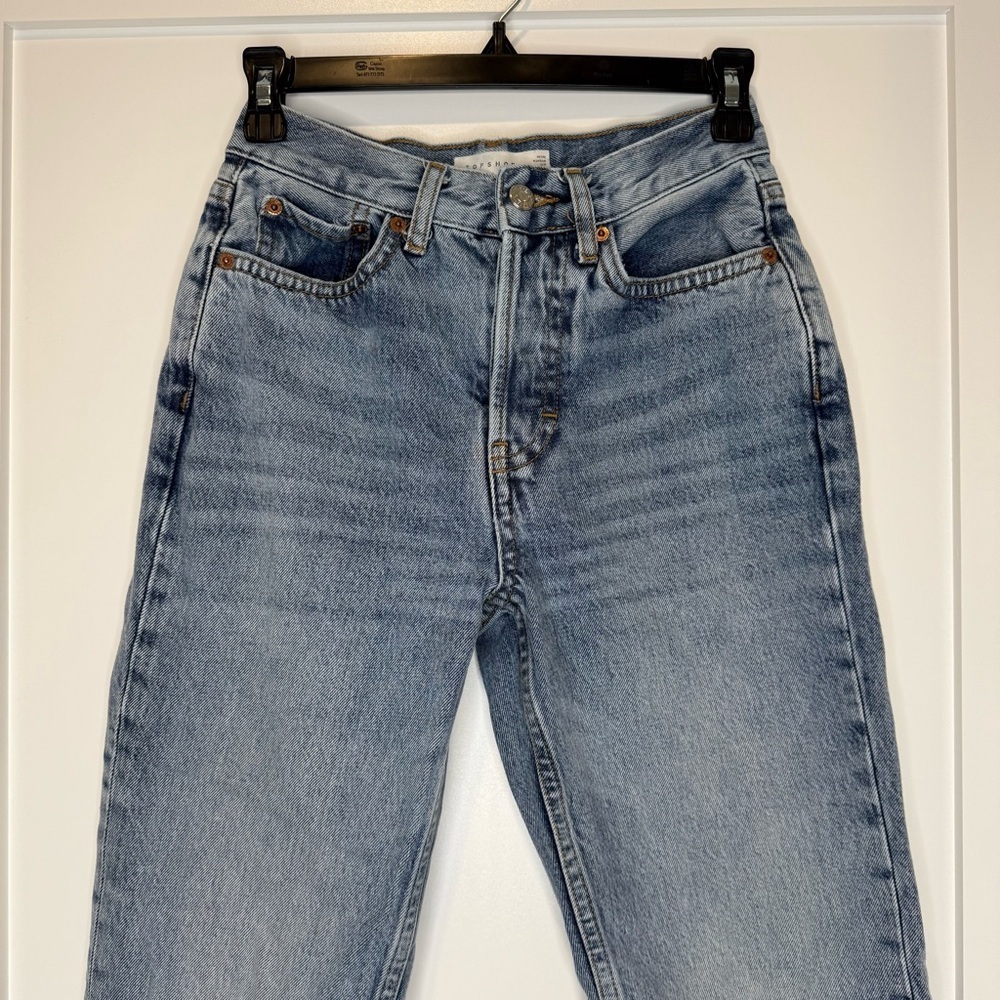 Top Shop Distressed Dad Jeans W24 L28 - Picture 3 of 15